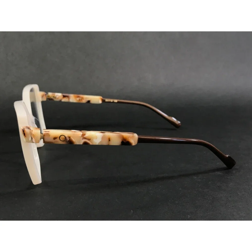 Etnia Barcelona Eyeglasses Frames ASTY WHBR White Brown Butterfly 54-16-138